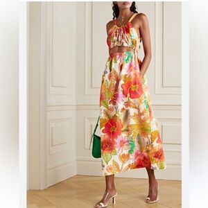Bettina cotton-jacquard midi dress